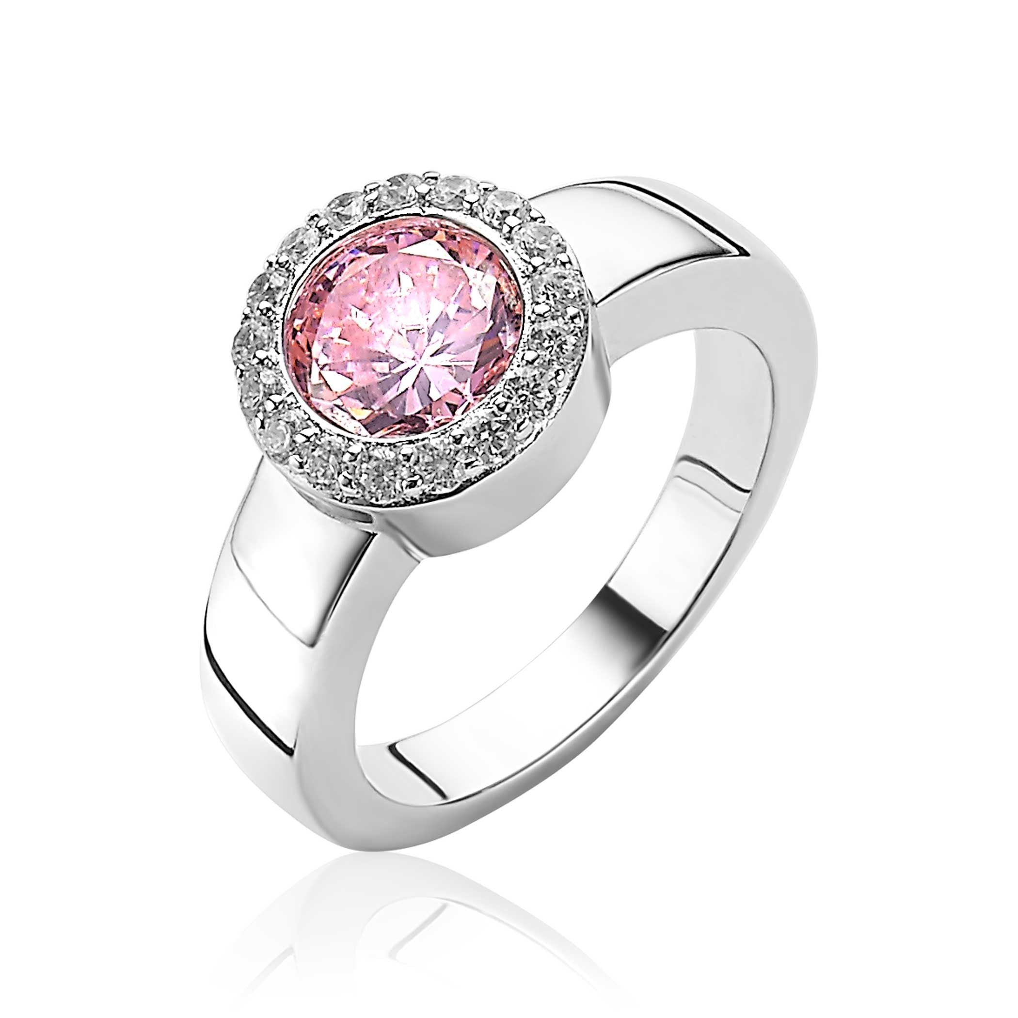 ZINZI Zilveren Ring met Zirkonia ZIR4