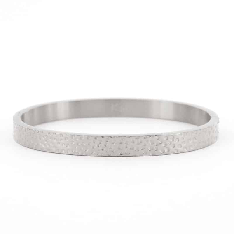 Kalli Kalli Gehamerd Armband 2194 - Zilverkleurig 58 mm
