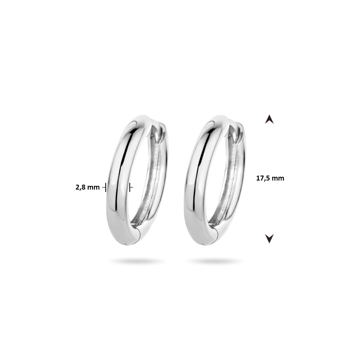 Fantasy Collection Oorbellen 2,8 mm voor hangende oorbellen zilver