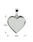 Zilveren hanger Graveerhartje - 1328139 - PansiteNederland.nl