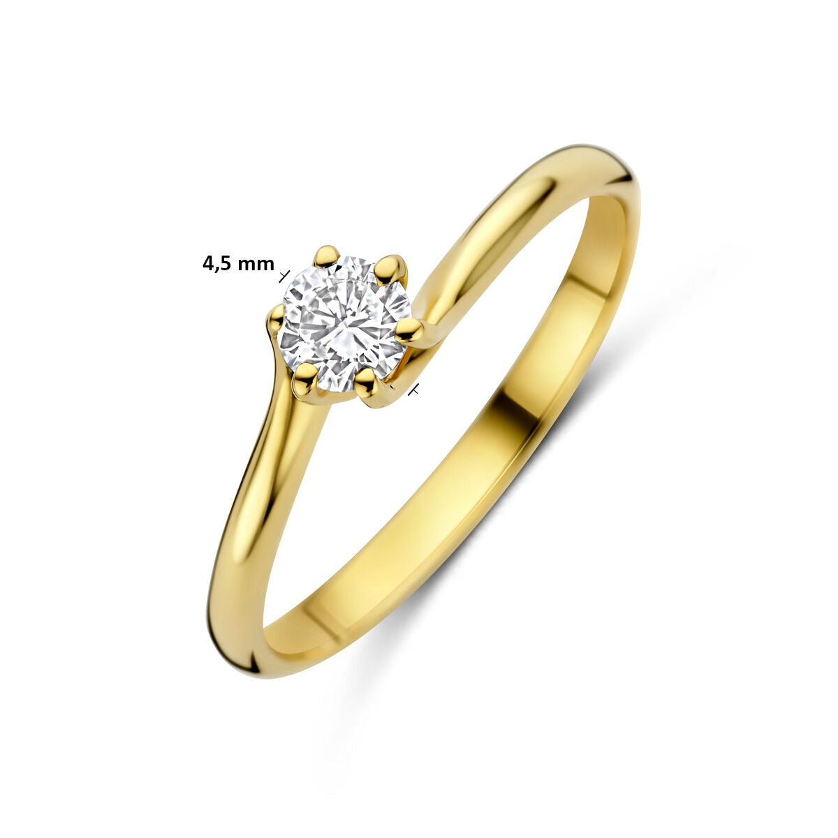 Fantasy Collection Ring lab grown diamant 0.25ct g vs 14K geelgoud