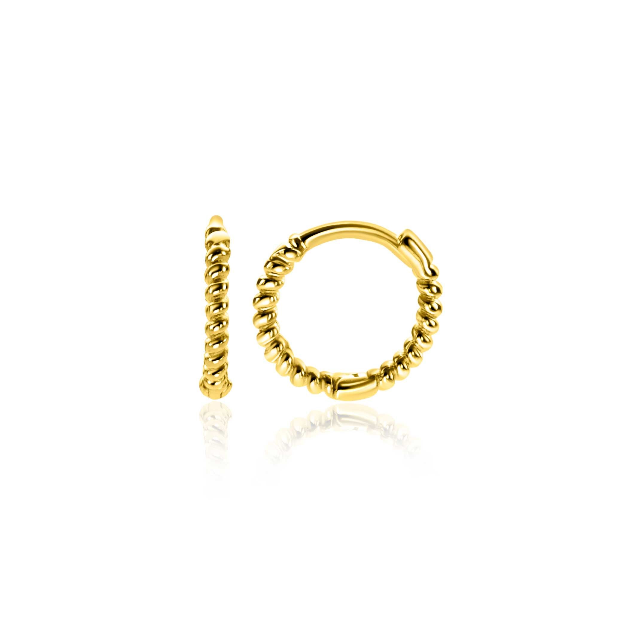 ZINZI 14K Gouden Oorbellen ZGO468 10mm zilver