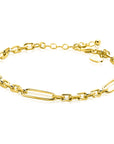 ZINZI gold plated schakelarmband met ovale schakels 5,5mm 18-21cm ZIA2711G
