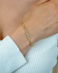 ZINZI gold plated schakelarmband met ovale schakels 5,5mm 18-21cm ZIA2711G