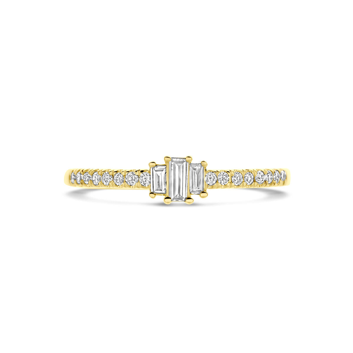 Fantasy Collection Ring lab grown diamant 0.21ct h si 14K geelgoud