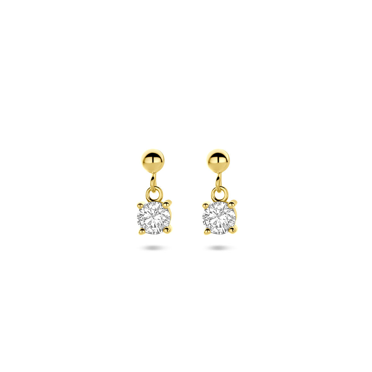 Fantasy Collection Hangende oorbellen zirkonia 11 mm 1 micron zilver verguld