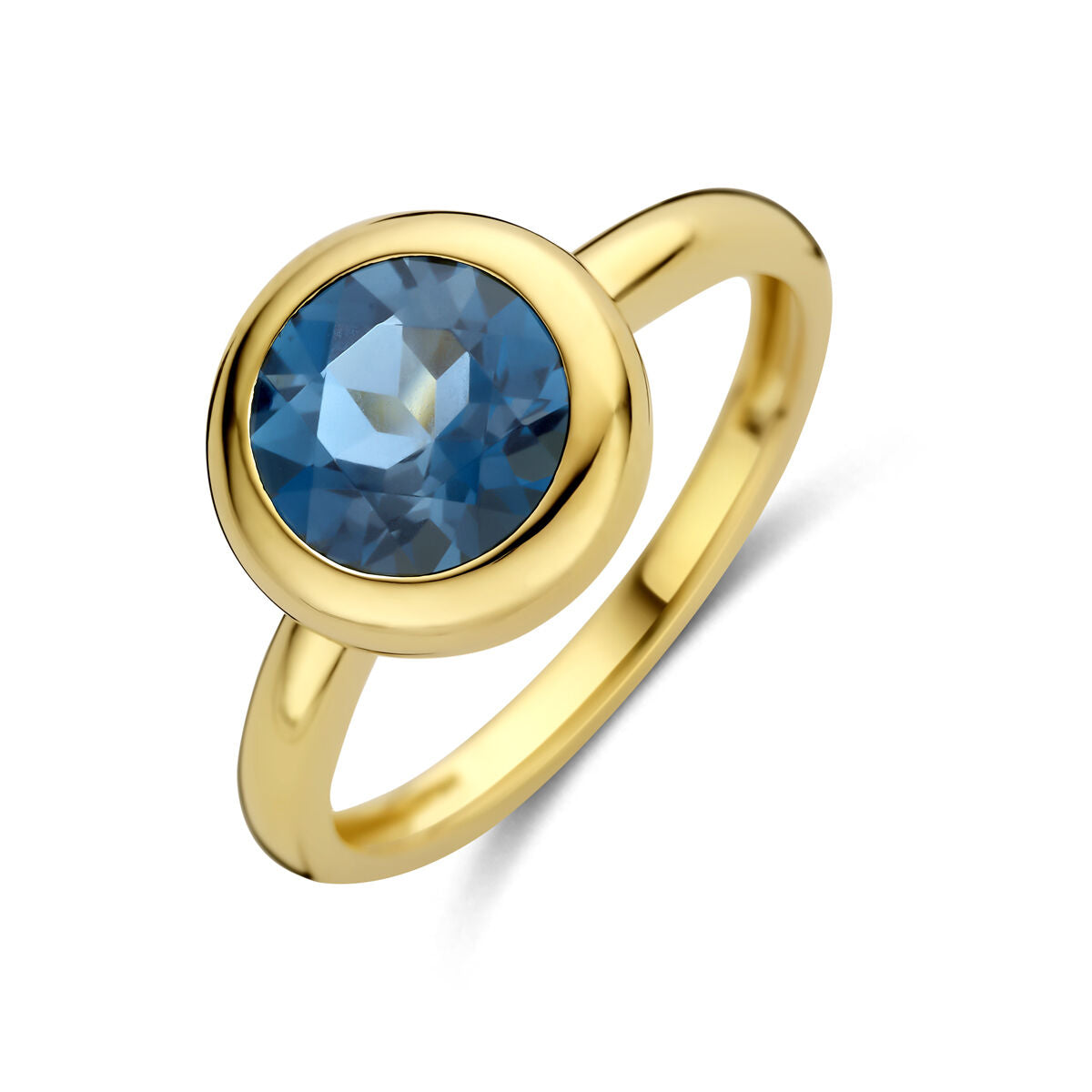 Fantasy Collection Ring london blue topaas 14K geelgoud
