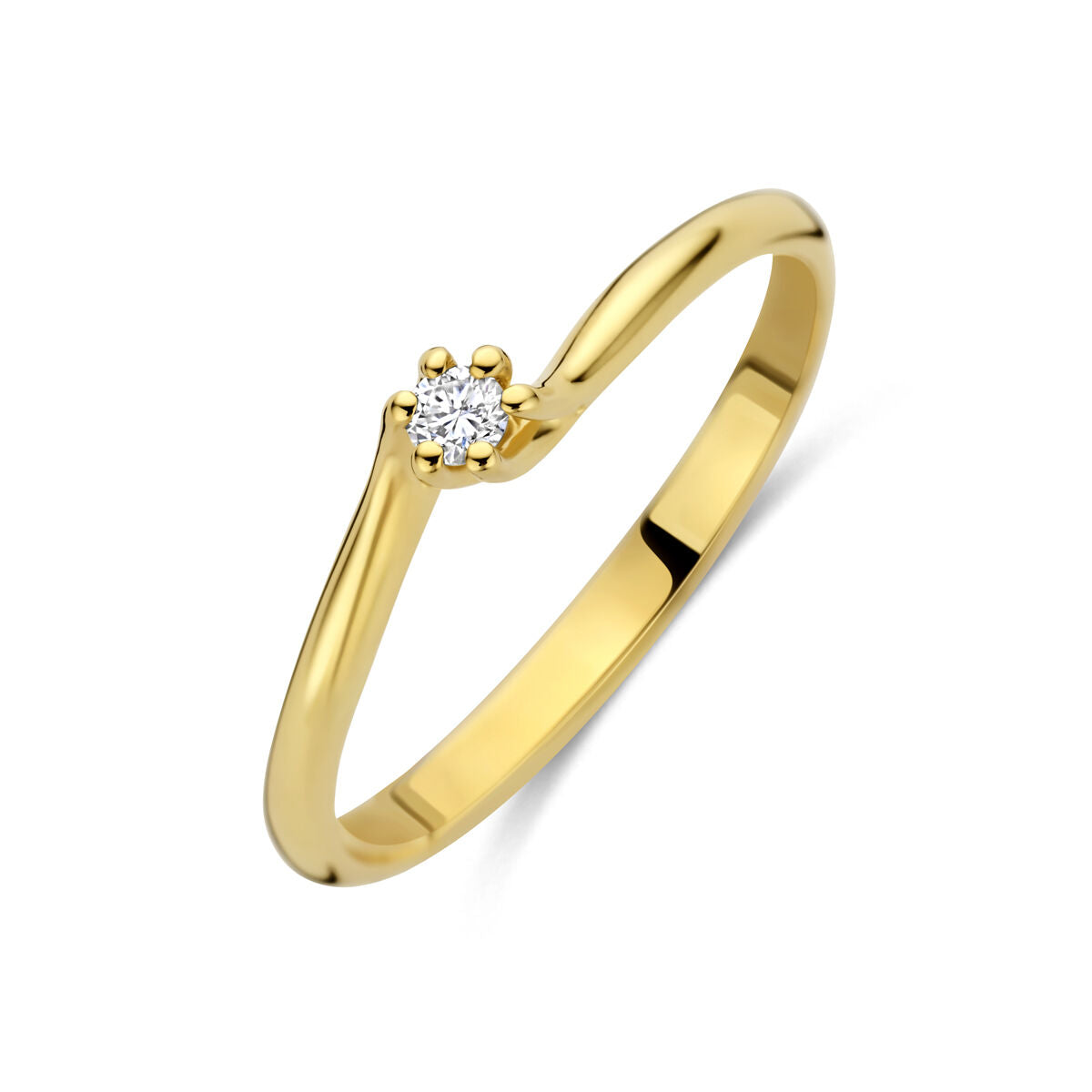 Fantasy Collection Ring lab grown diamant 0.05ct g vs 14K geelgoud