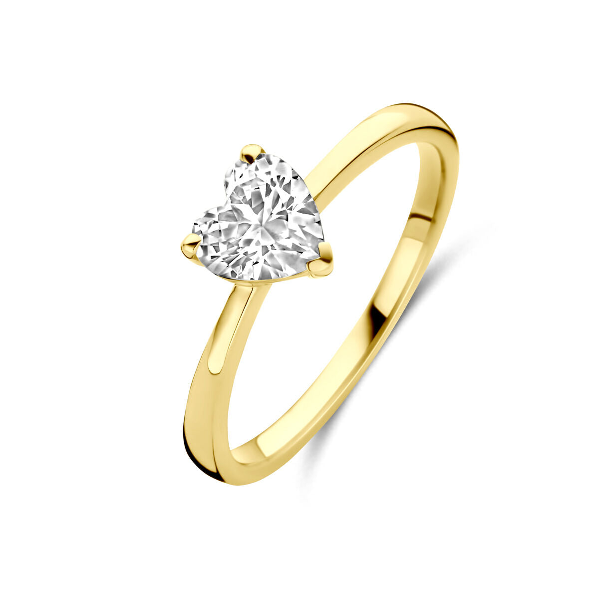 Fantasy Collection Ring hart zirkonia 14K geelgoud