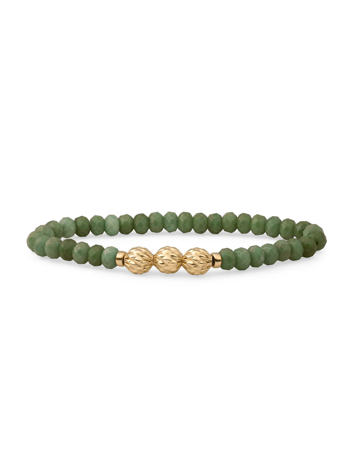 Sparkling Jewels Armband Jade SB-G-6MM-FUSE-G64 Goudkleurig