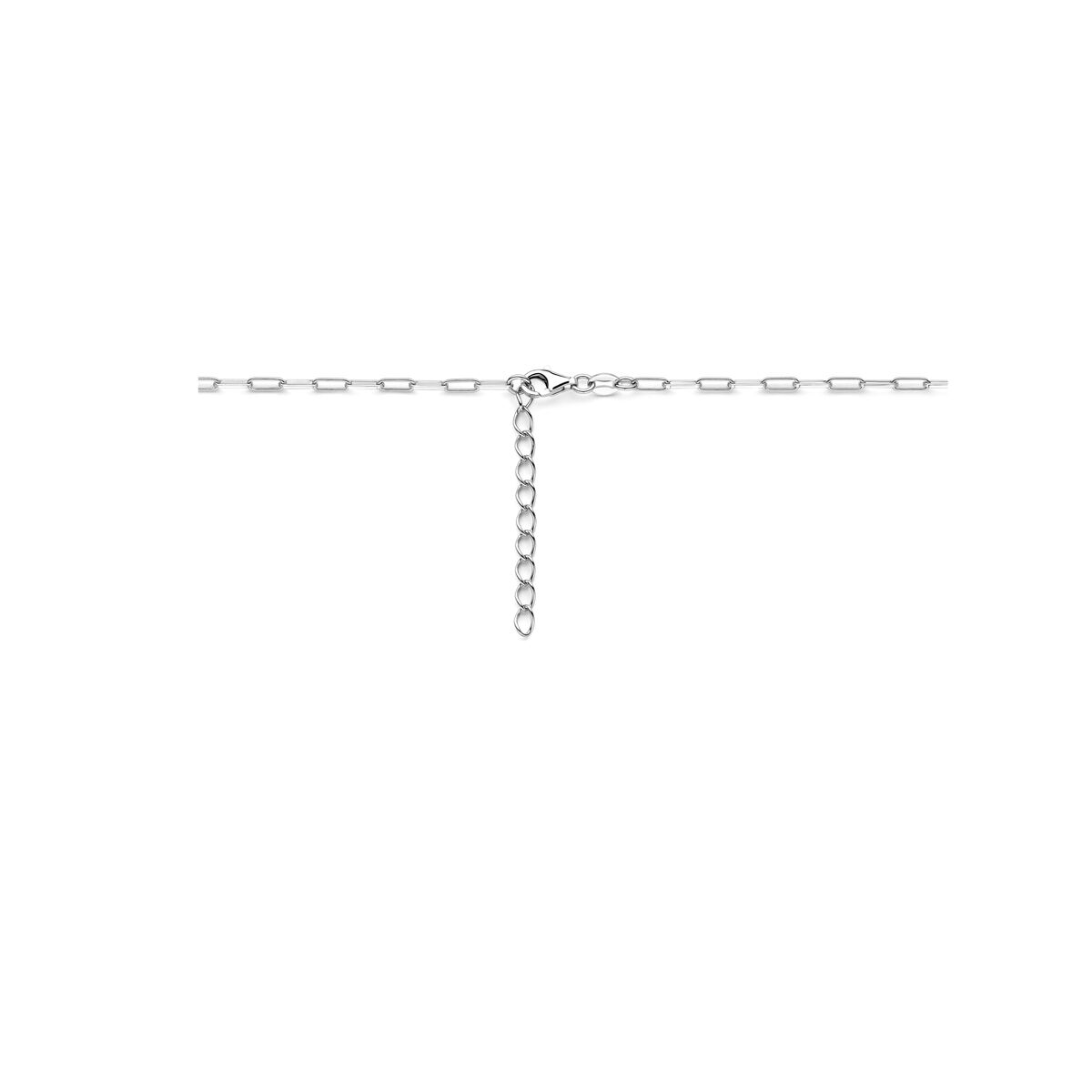 Fantasy Collection Collier koffieboon 41 + 4 cm zilver