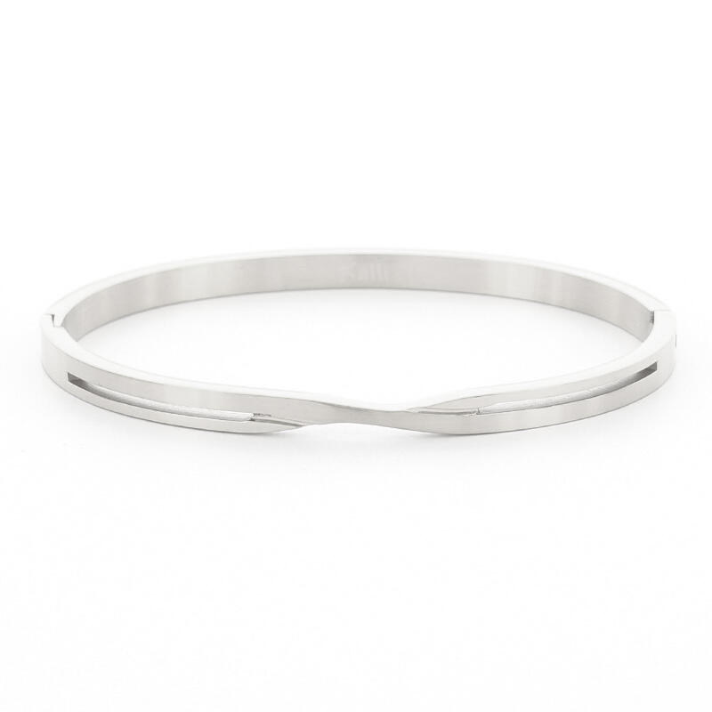 Kalli Kalli Kruislings Armband 2178 - Zilverkleurig 58 mm
