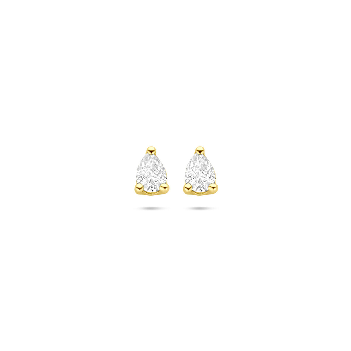 14K geelgouden oorknoppen zirkonia 5 mm - 4034094