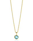 Zinzi MAART hanger 8mm gold plated geboortesteen blauw aquamarijn zirkonia ZIH-MRT (zonder collier) - PansiteNederland.nl