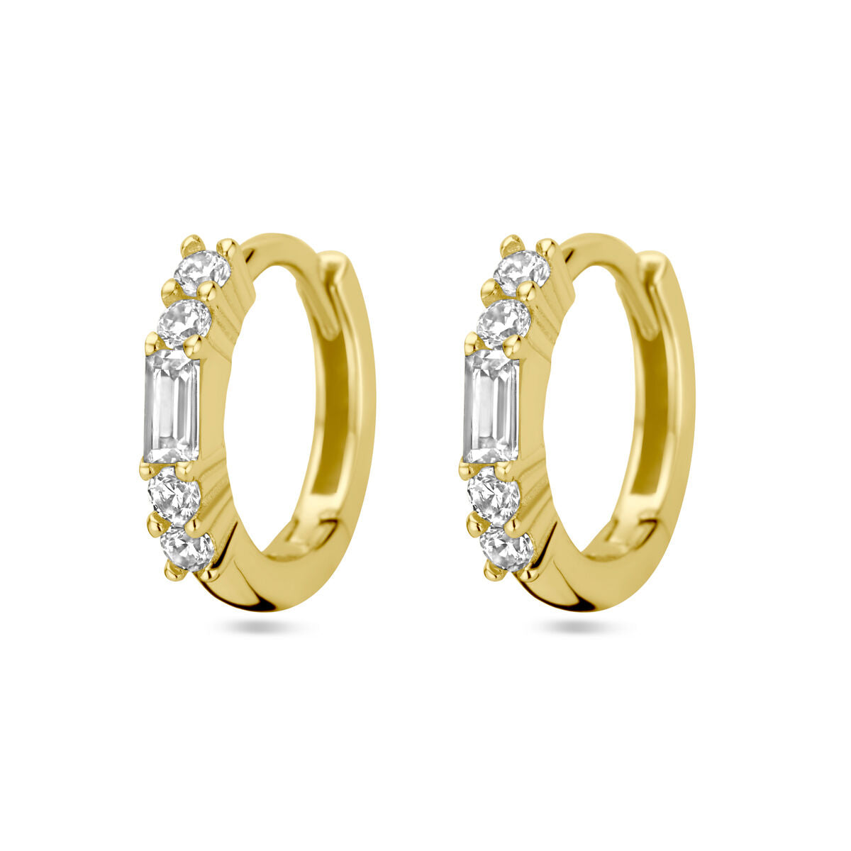 Fantasy Collection Oorbellen zirkonia 1 micron zilver verguld