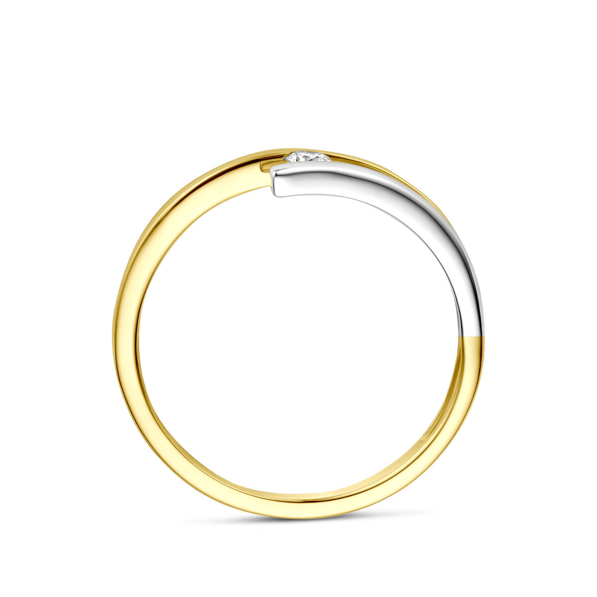 Fantasy Collection Ring diamant 0.05ct h si 14K bicolor goud