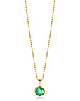 Zinzi MEI hanger 8mm gold plated geboortesteen groen smaragd zirkonia ZIH-MEI (zonder collier) - PansiteNederland.nl