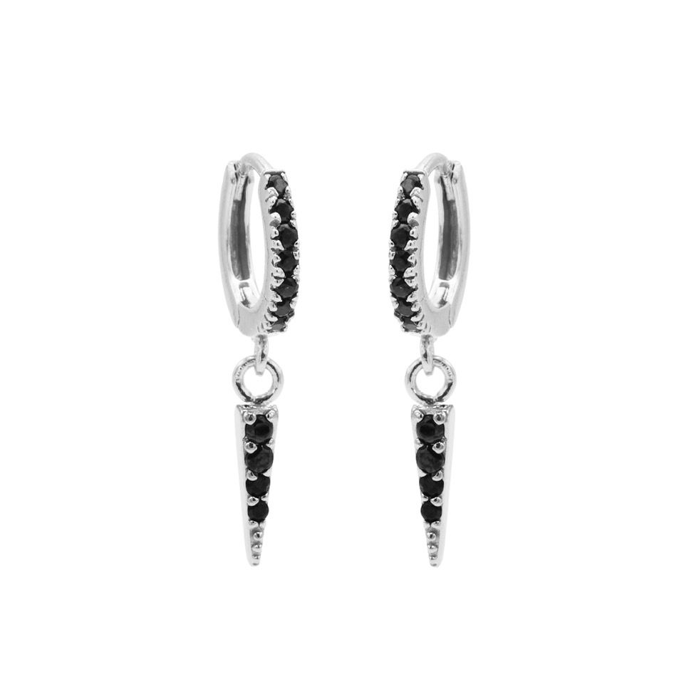 Karma Zirconia Hinged Hoops Symbols Cone M2441HB oorbellen