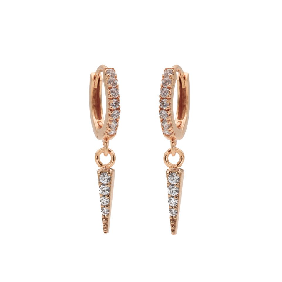 Karma Zirconia Hinged Hoops Symbols Cone M2442H oorbellen