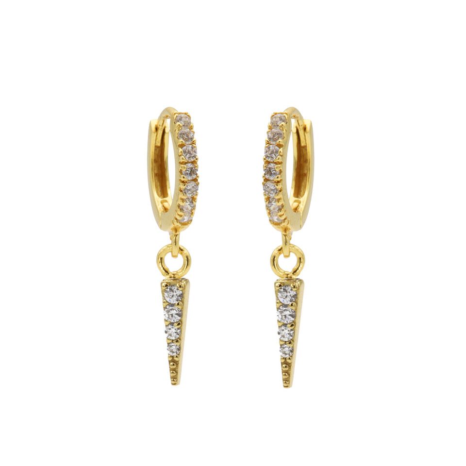 Karma Zirconia Hinged Hoops Symbols Cone M2443H oorbellen