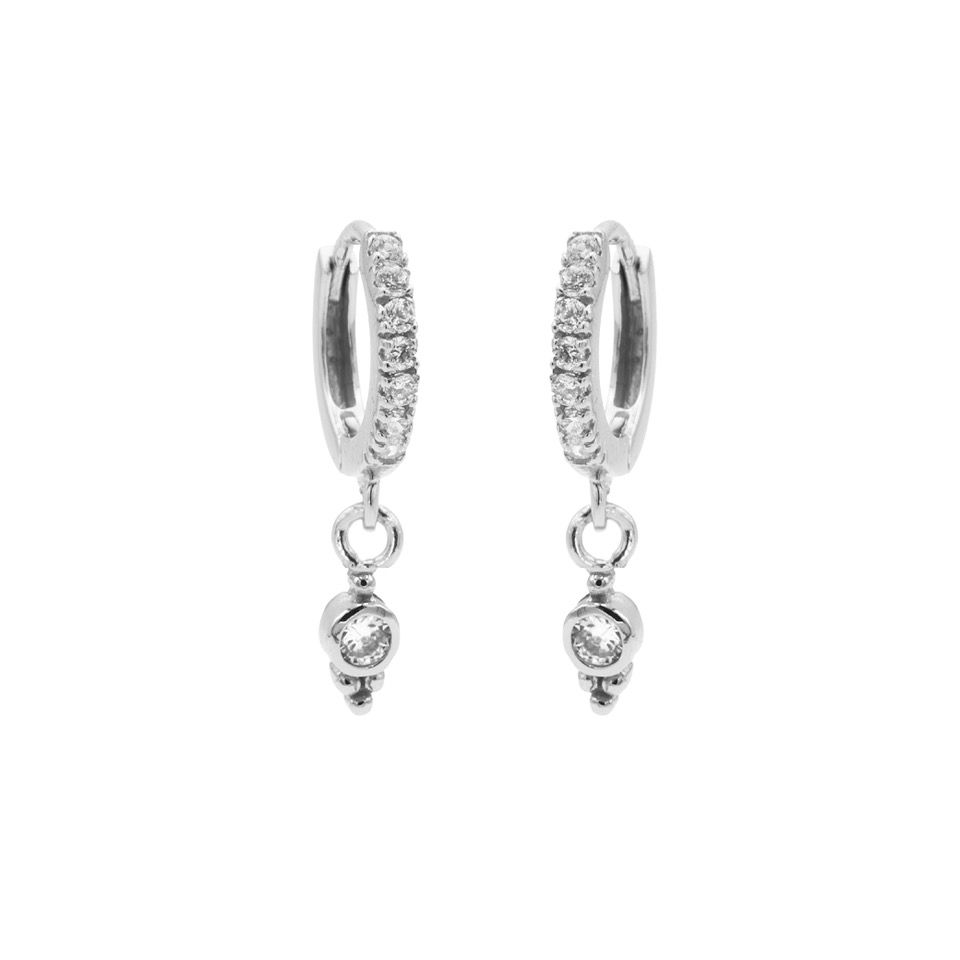 Karma Zirconia Hinged Hoops Symbols Zirconia M2623H oorbellen