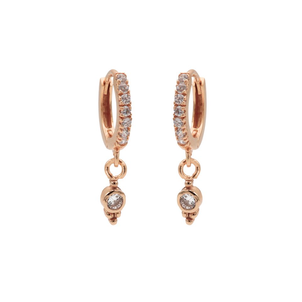 Karma Zirconia Hinged Hoops Symbols Zirconia M2624H oorbellen