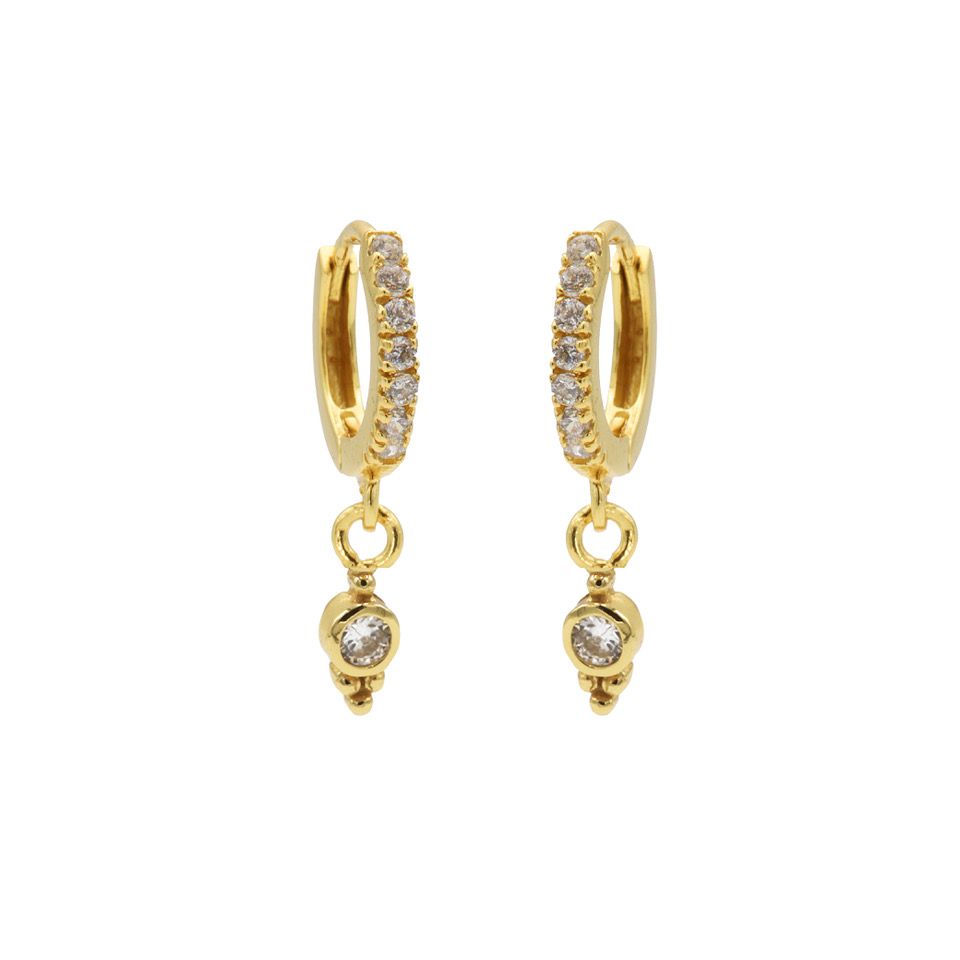 Karma Zirconia Hinged Hoops Symbols Zirconia M2625H oorbellen