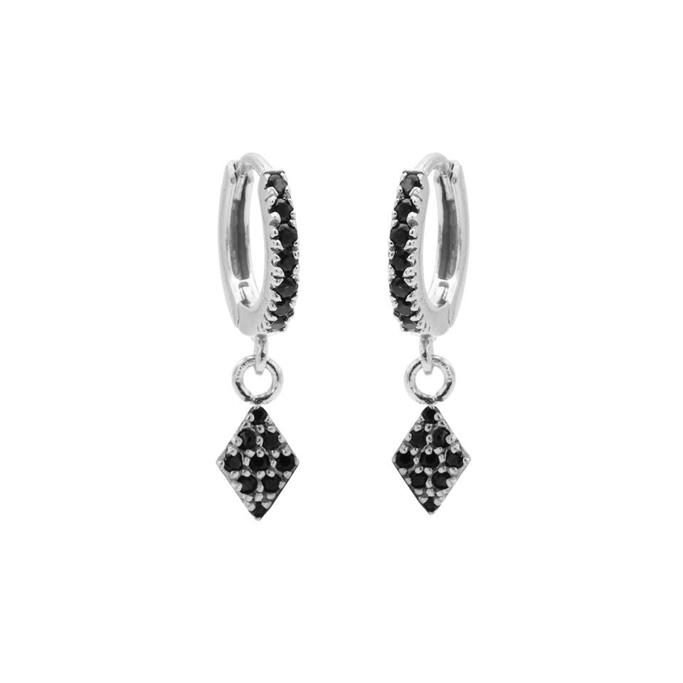 Karma Zirconia Hinged Hoops Symbols Diamond 2 M2870HB oorbellen