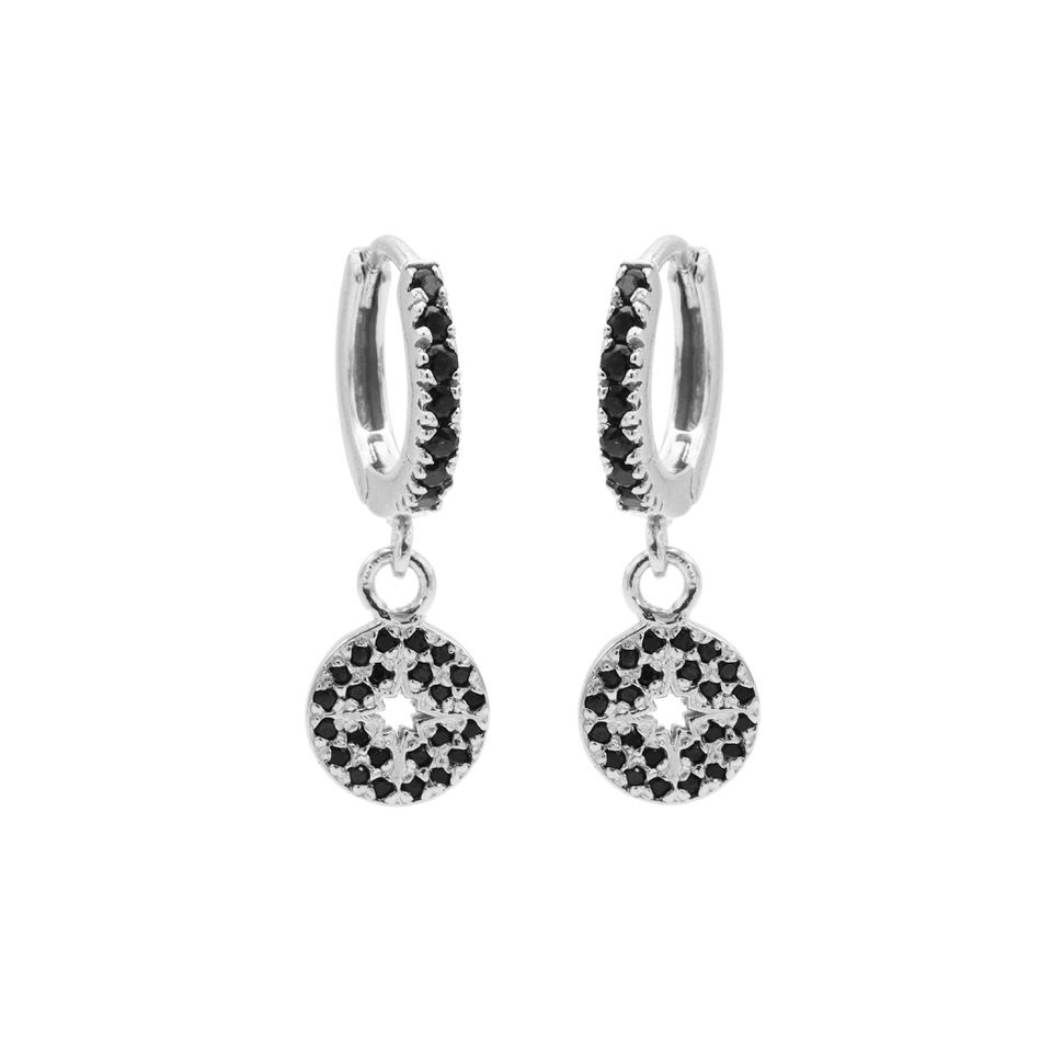 Karma Zirconia Hinged Hoops Symbols Morningstar M2955HB oorbellen