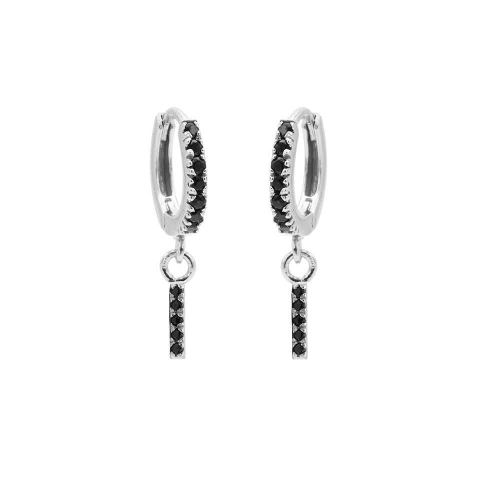 Karma Zirconia Hinged Hoops Symbols Tube M3070HB oorbellen