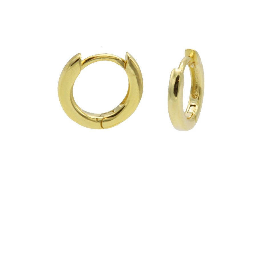 Karma Plain Hinged Hoops Sieraad Goud oorringen