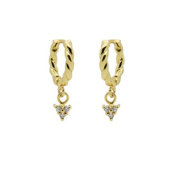Karma Hinged Hoops Symbols Sieraad TWISTED M3263GP oorbellen