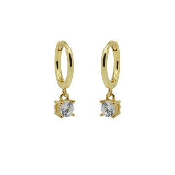 Karma Hinged Hoops Symbols Round CZ M3218GPHIN oorbellen
