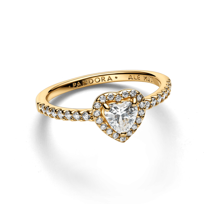 Pandora Verhoogd Hart Ring Klassiek zilver - 168421C01