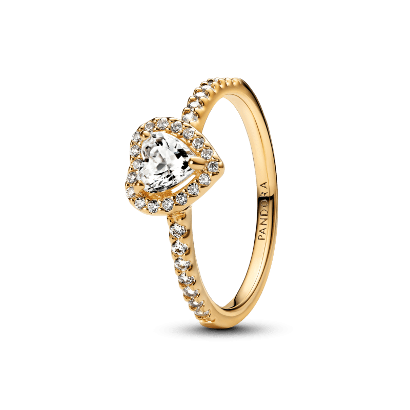 Pandora Verhoogd Hart Ring Klassiek zilver - 168421C01