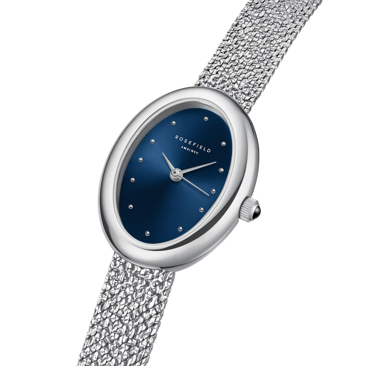 Rosefield Ovale Indigo Silver OVNSMS-OV25 dameshorloge