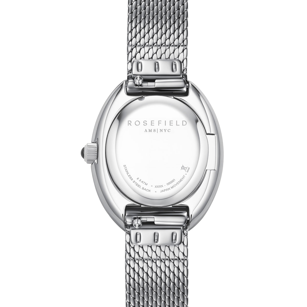 Rosefield Ovale Indigo Silver OVNSMS-OV25 dameshorloge