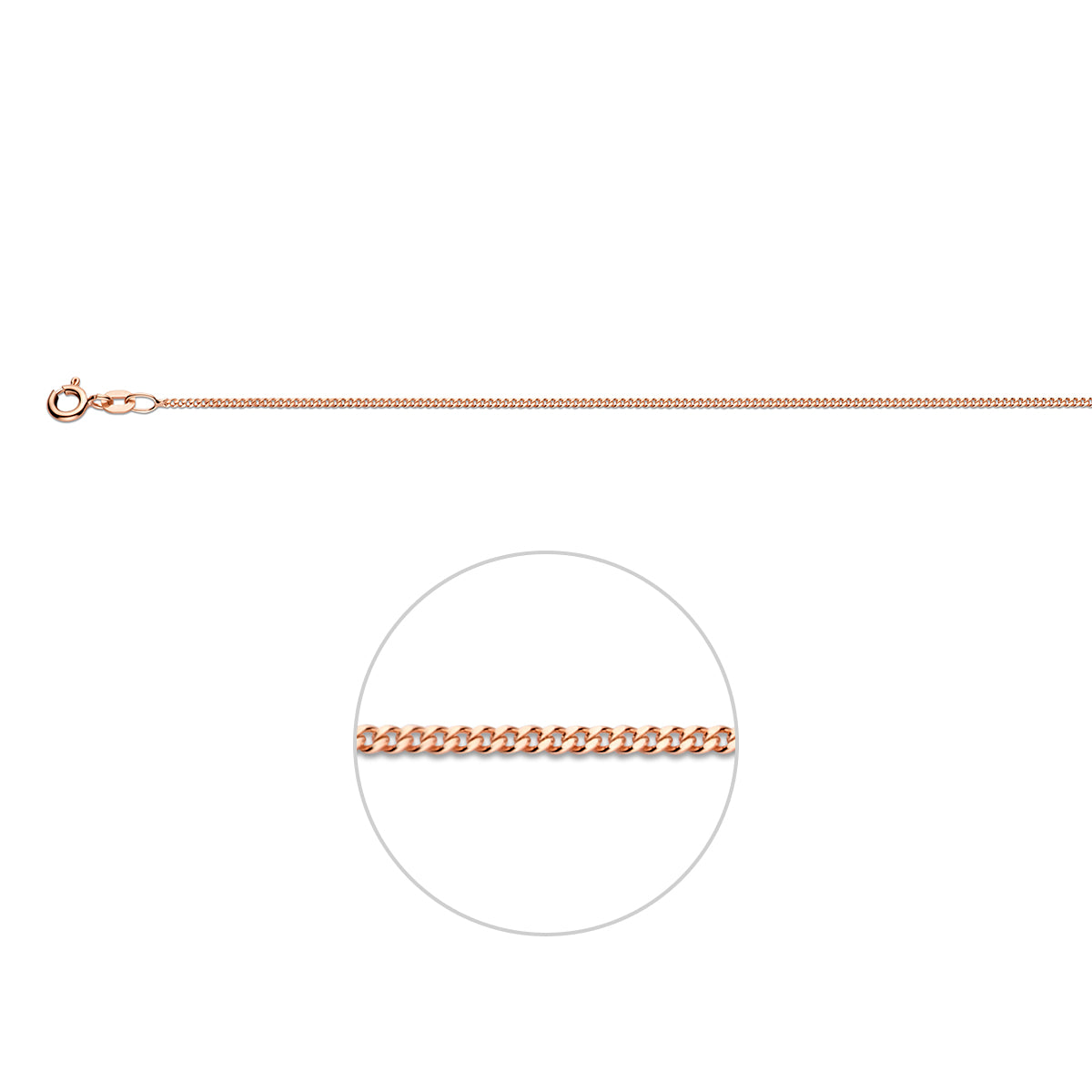 Ketting gourmette 1,2 mm 14K roségoud#Materiaal_14K roségoud