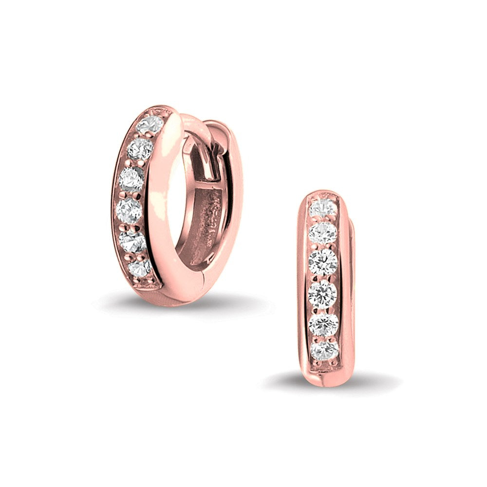 See You Gouden creolen met diamant, 12 mm – 305 – afbeelding 2