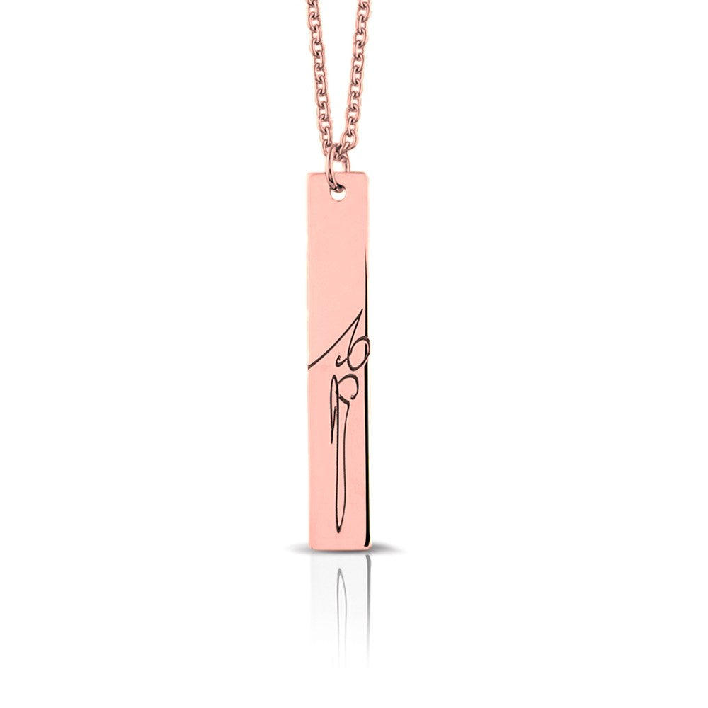 See You Gouden graveerstaafje verticaal aan ketting – 418 – afbeelding 2