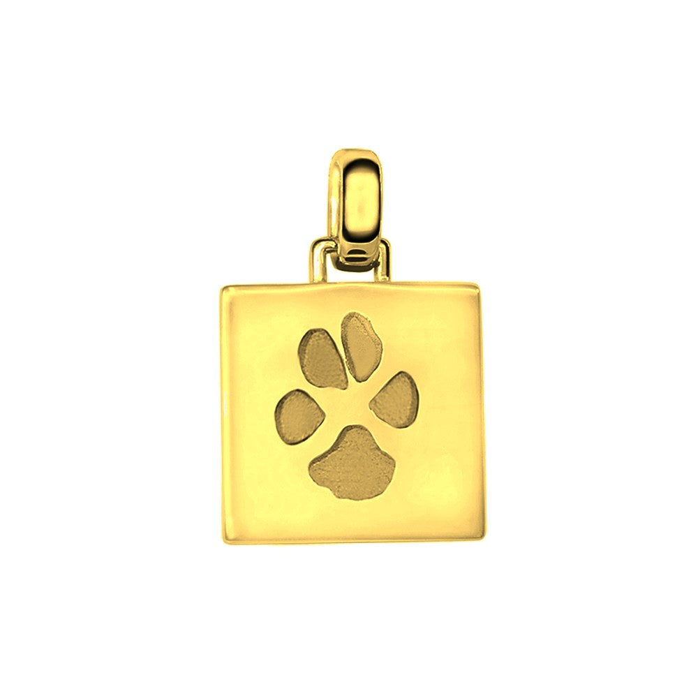 See You Vierkante pootafdruk hanger in goud – AP-001 A – afbeelding 1