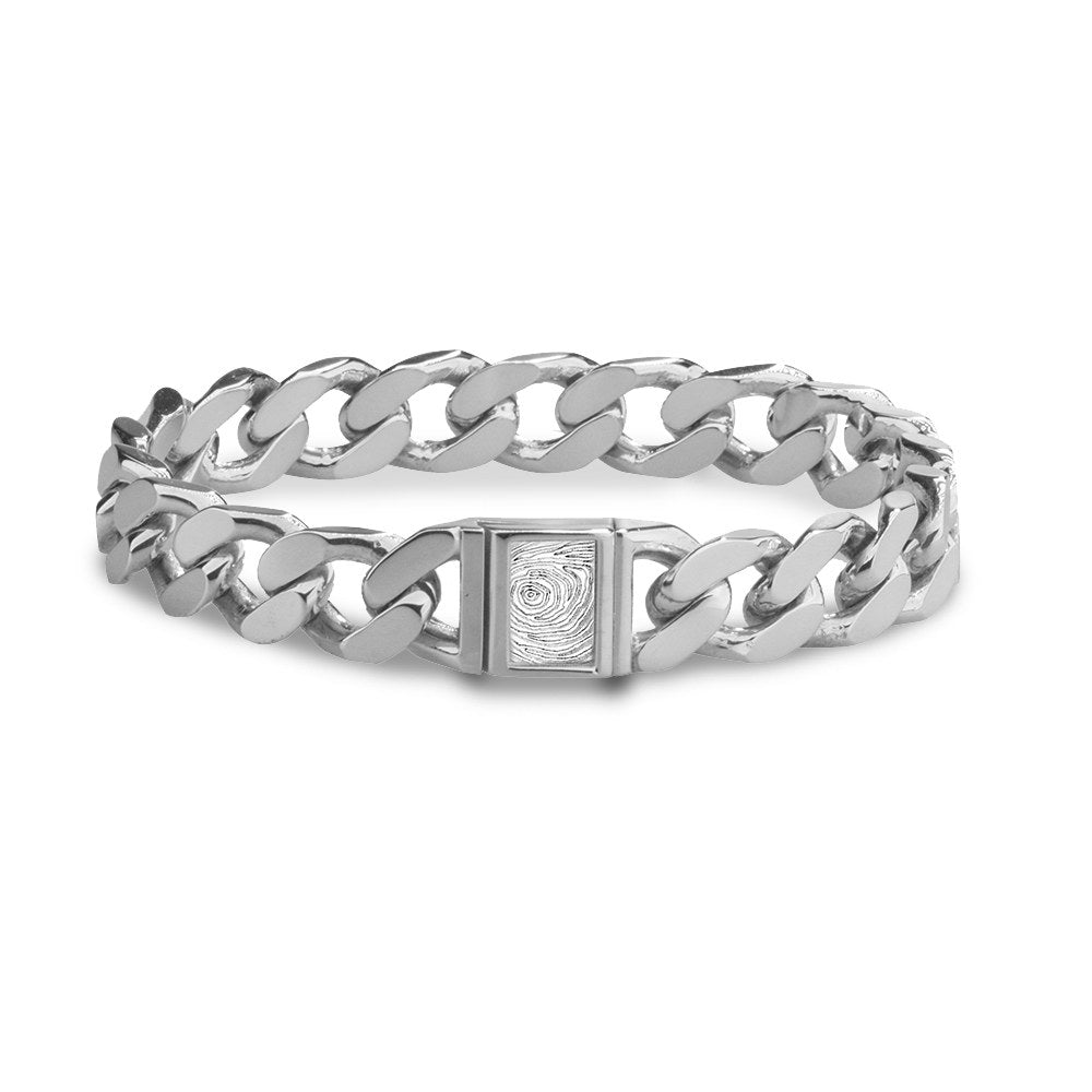 See You Zilveren schakelarmband met vingerafdruk – BG-012 – afbeelding 1