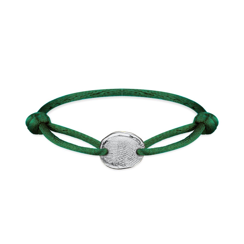 See You Satijnkoord armband met gouden vingerafdruk – BL-021 – afbeelding 3