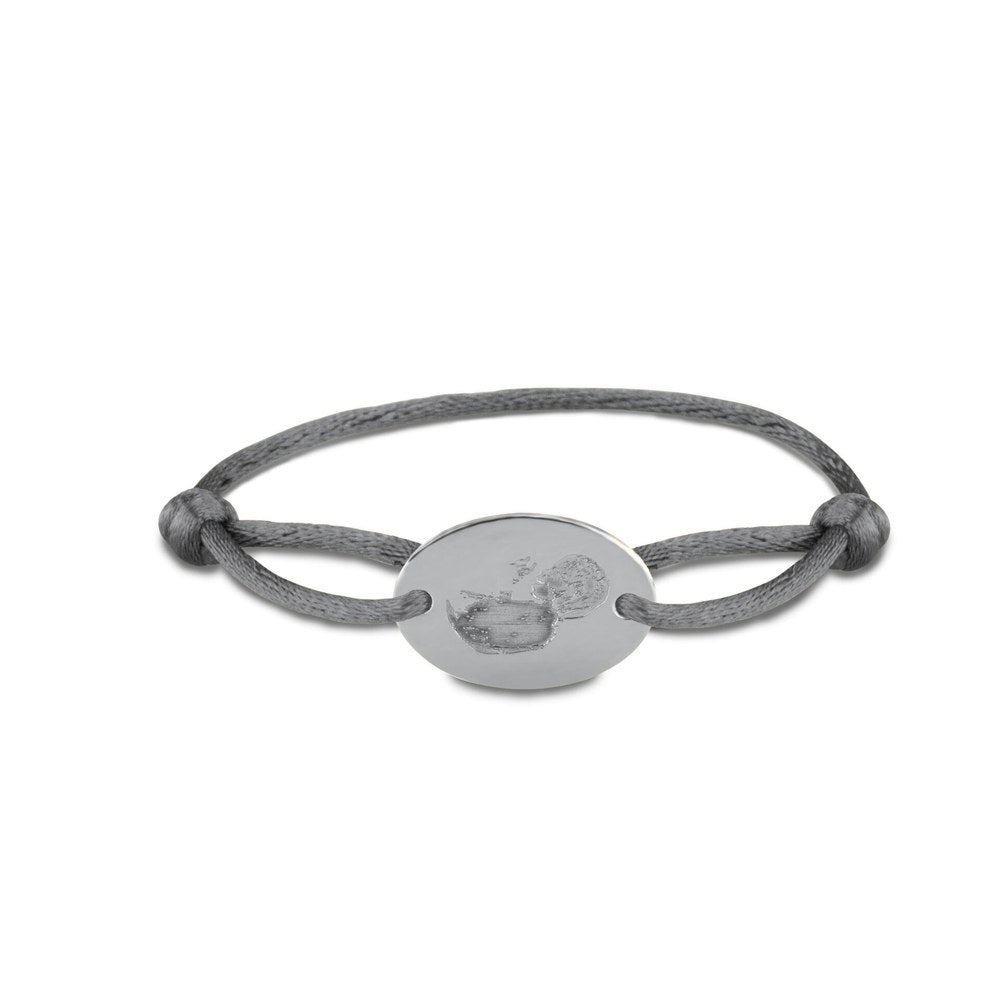 See You Satijnkoord armband met gouden ovale disk – BL-023 – afbeelding 3