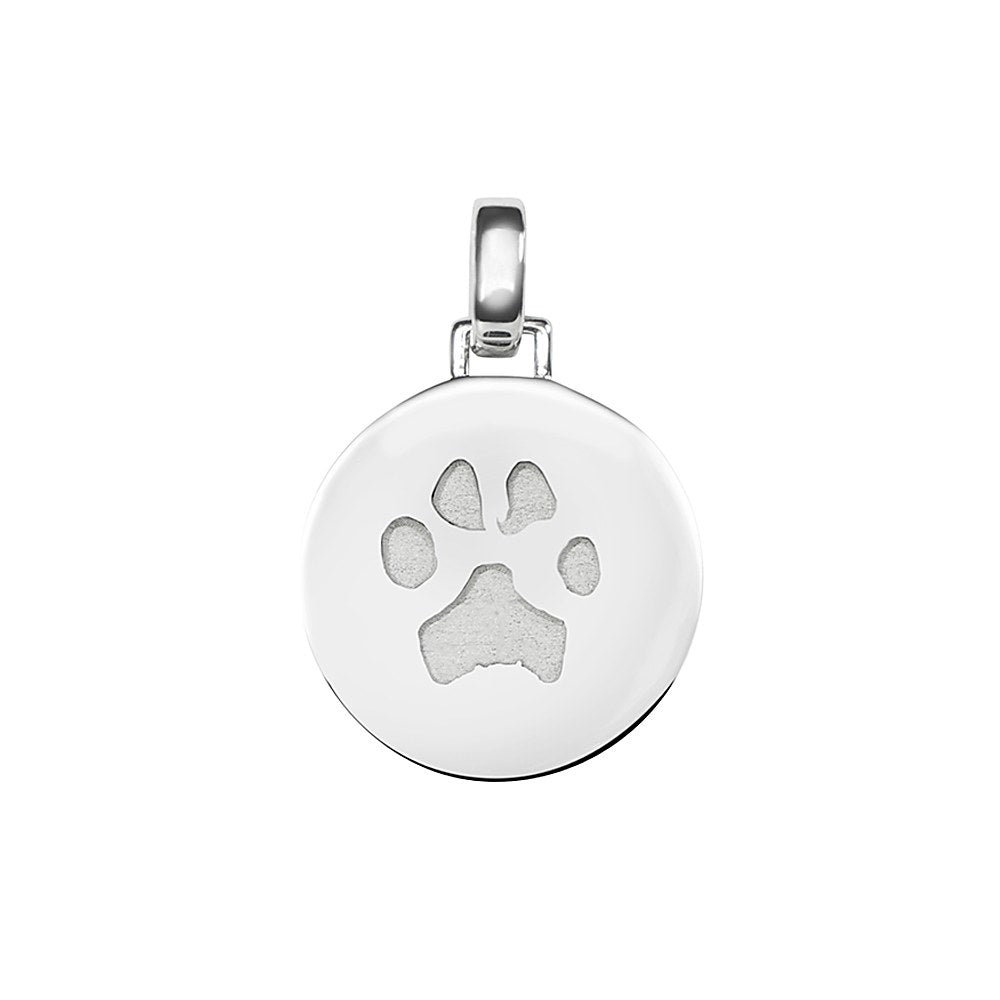 See You Pootafdruk hanger rond in zilver – AP-003 A – afbeelding 1
