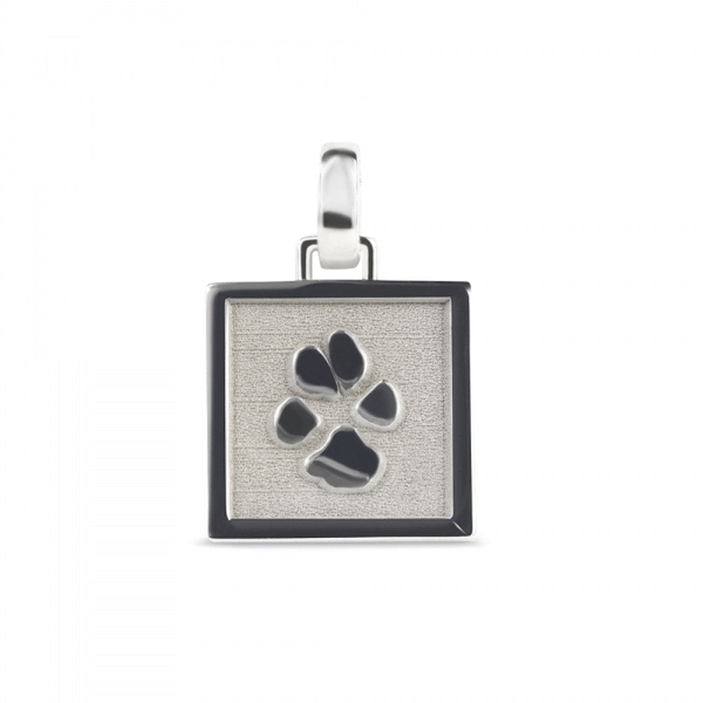 See You Vierkante hanger met pootafdruk in zilver – AP-001 B – afbeelding 1