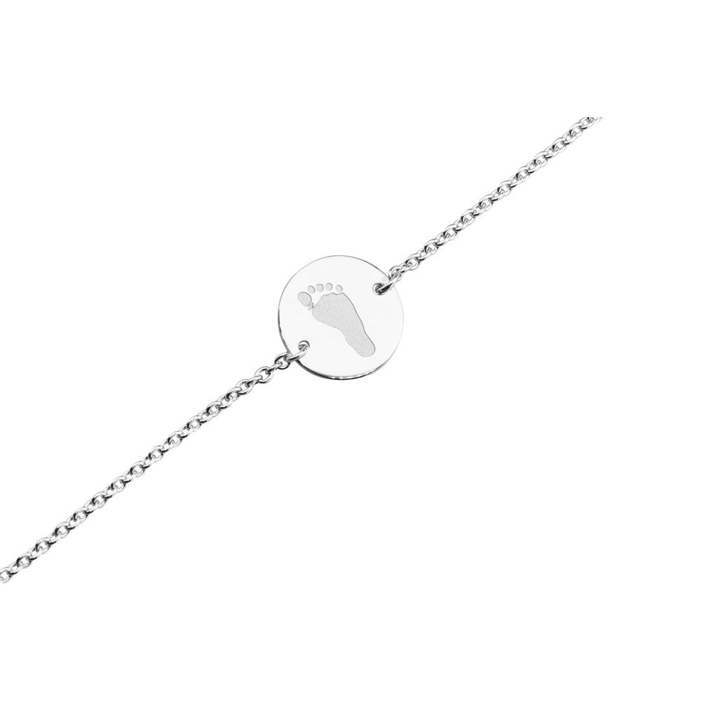 See You Zilveren armband met rond graveerplaatje – BL-031 – afbeelding 1