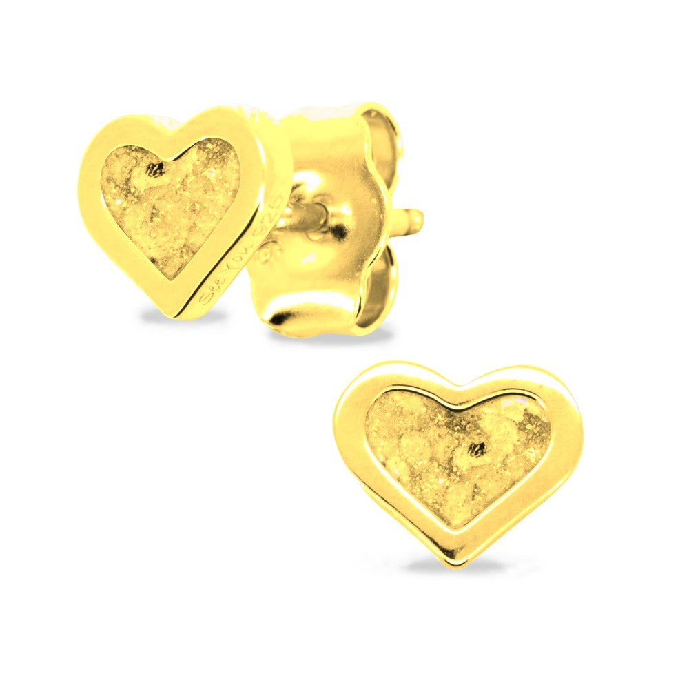 See You Hartvormige gouden oorknoppen voor as – 318 – afbeelding 1