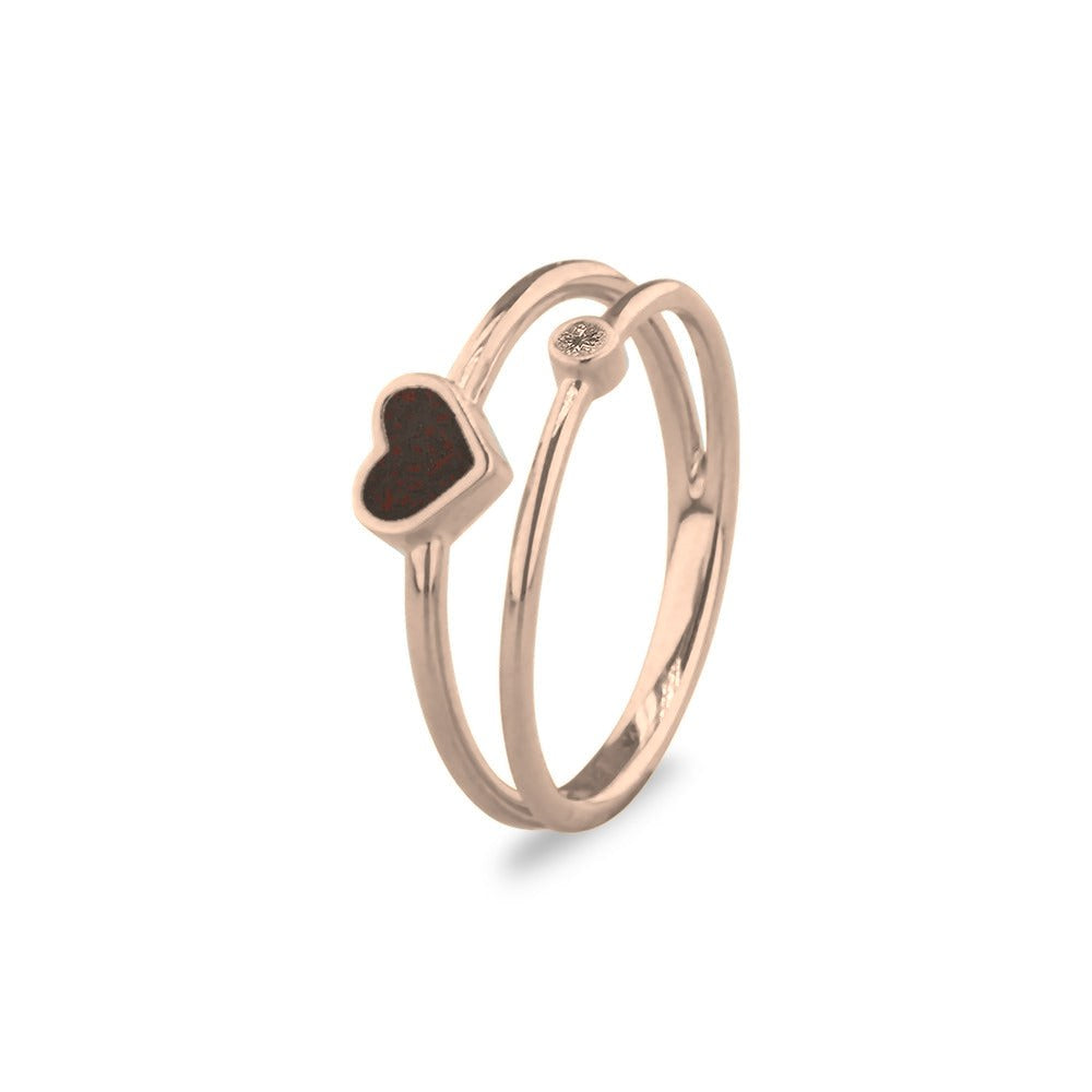 See You Dubbele hartring met as en geboortesteen in goud – RG058 – afbeelding 31