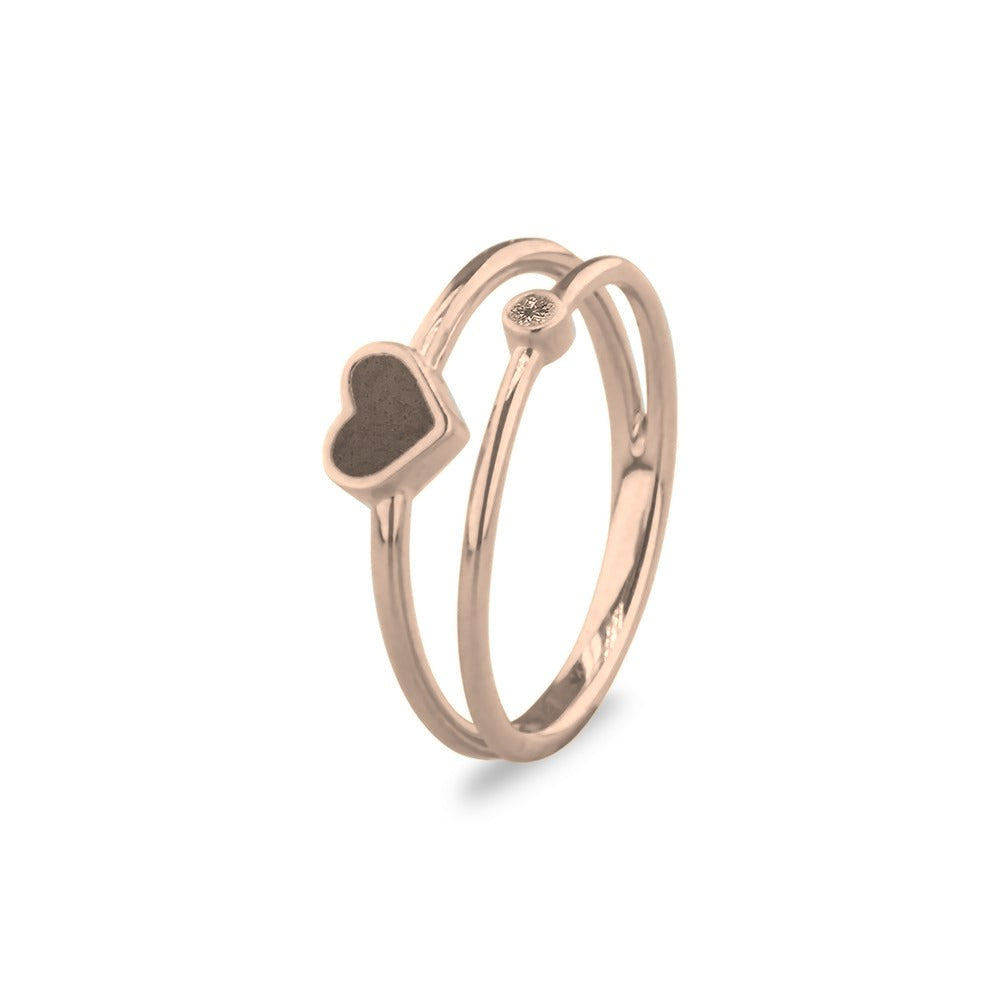 See You Dubbele hartring met as en geboortesteen in goud – RG058 – afbeelding 43